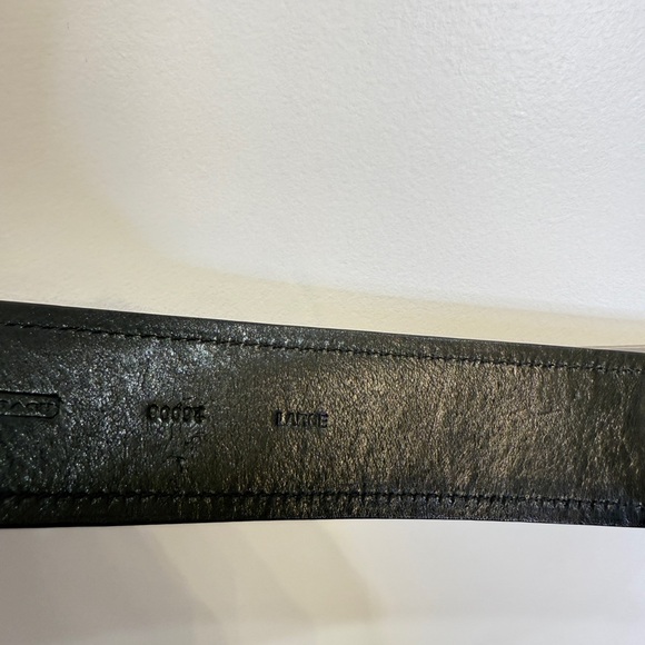 COACH SIGNATURE BELT LOGO BUCKLE LARGE BLACK SILVER - Picture 3 of 4